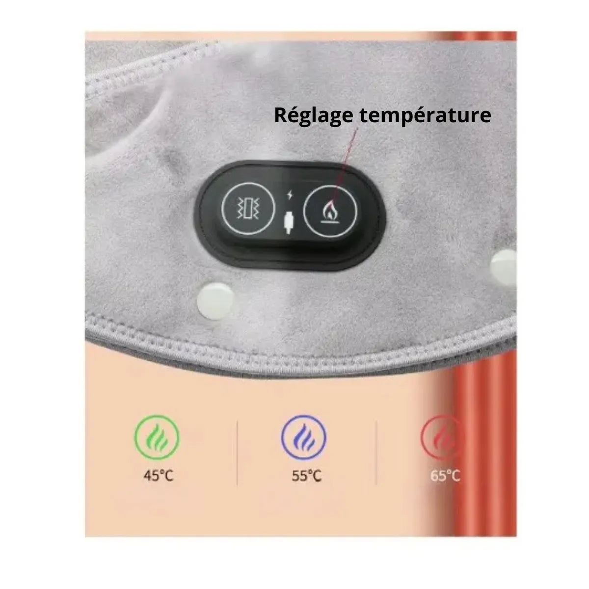 Coussin Chauffant Épaules et Cou Ultra-Doux | Chaleur Réglable & Portable Meravia bien-être
