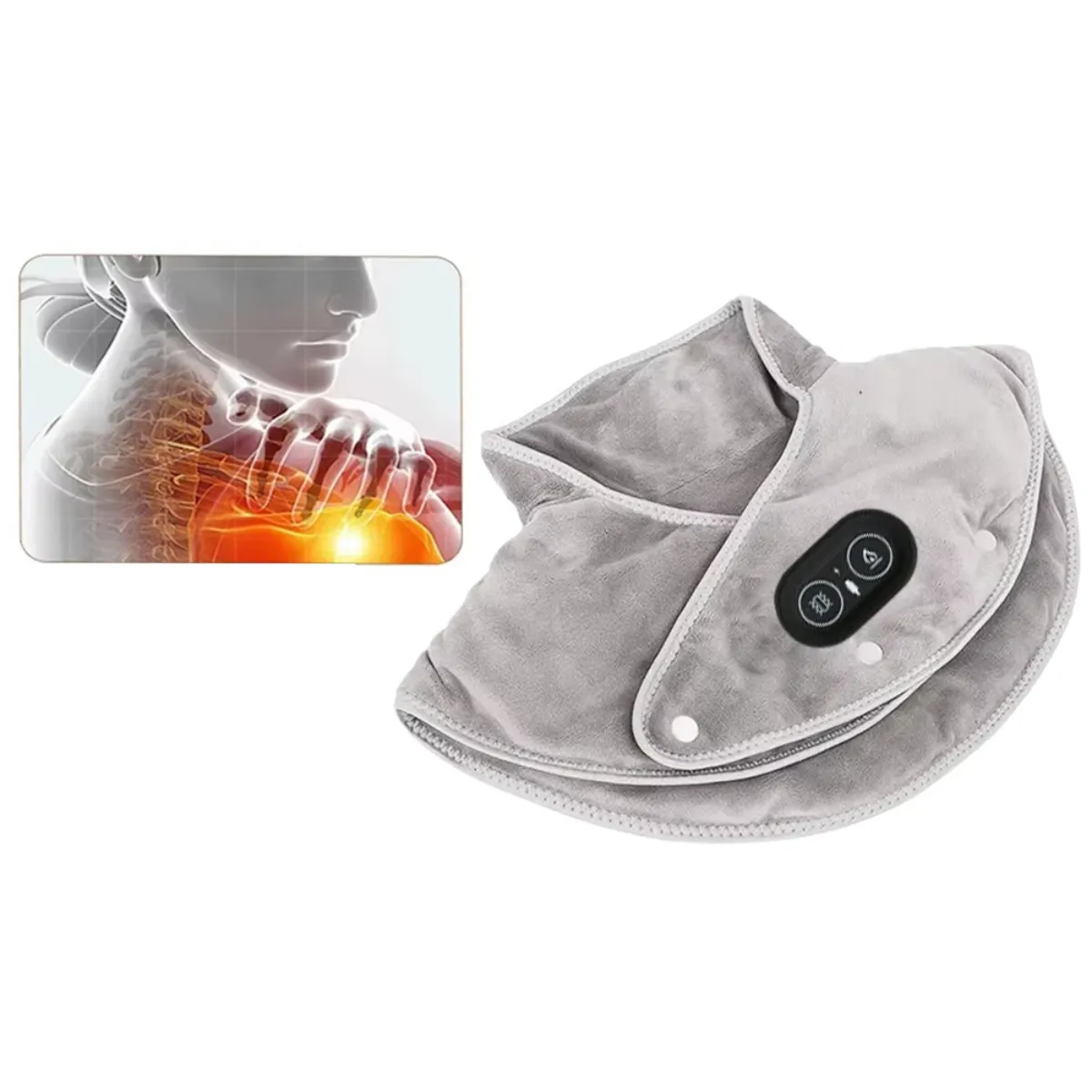 Coussin Chauffant Épaules et Cou Ultra-Doux | Chaleur Réglable & Portable Meravia bien-être