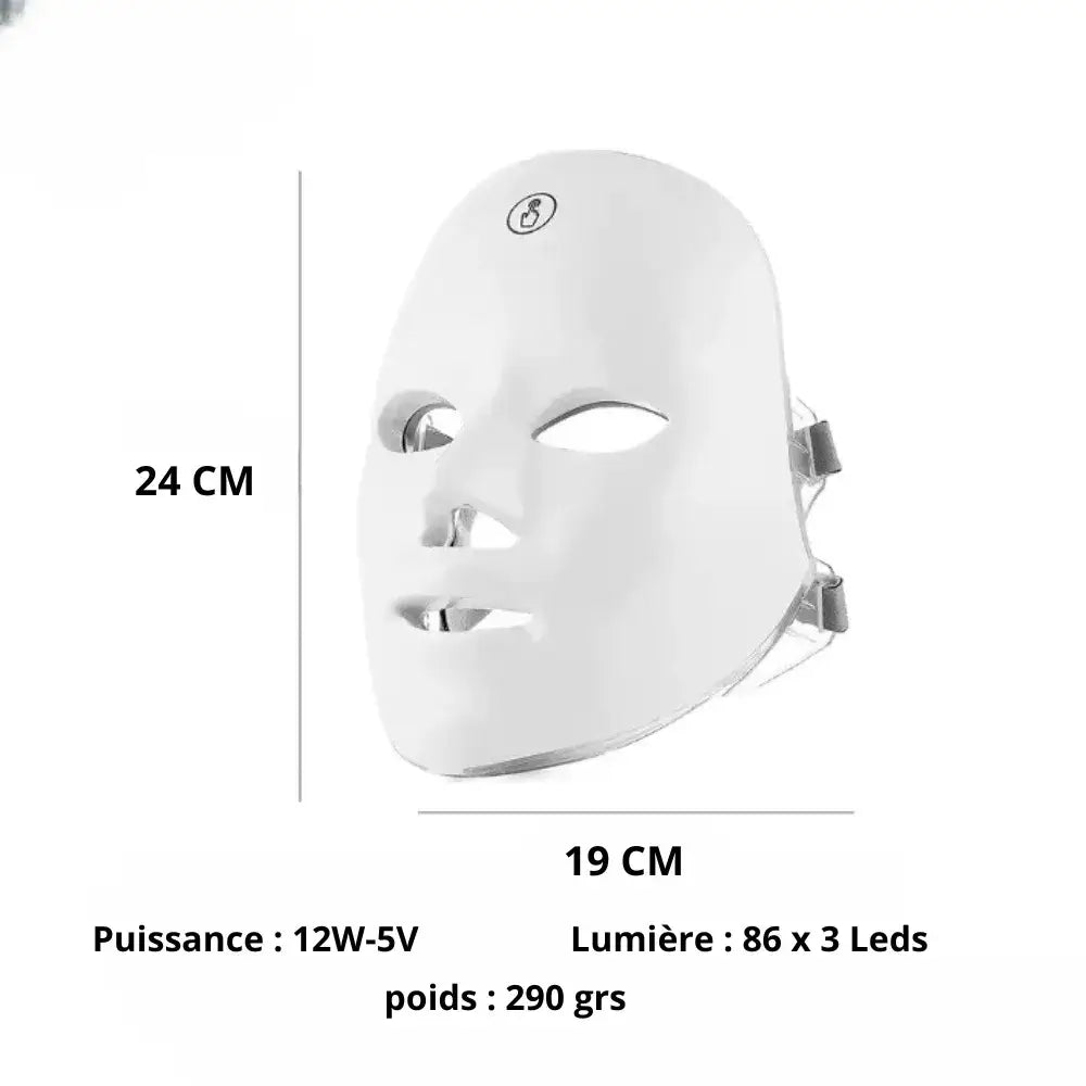 Masque visage luminothérapie 7 couleurs, traitement relaxant, soins anti-rides et ant-âges Meravia bien-être