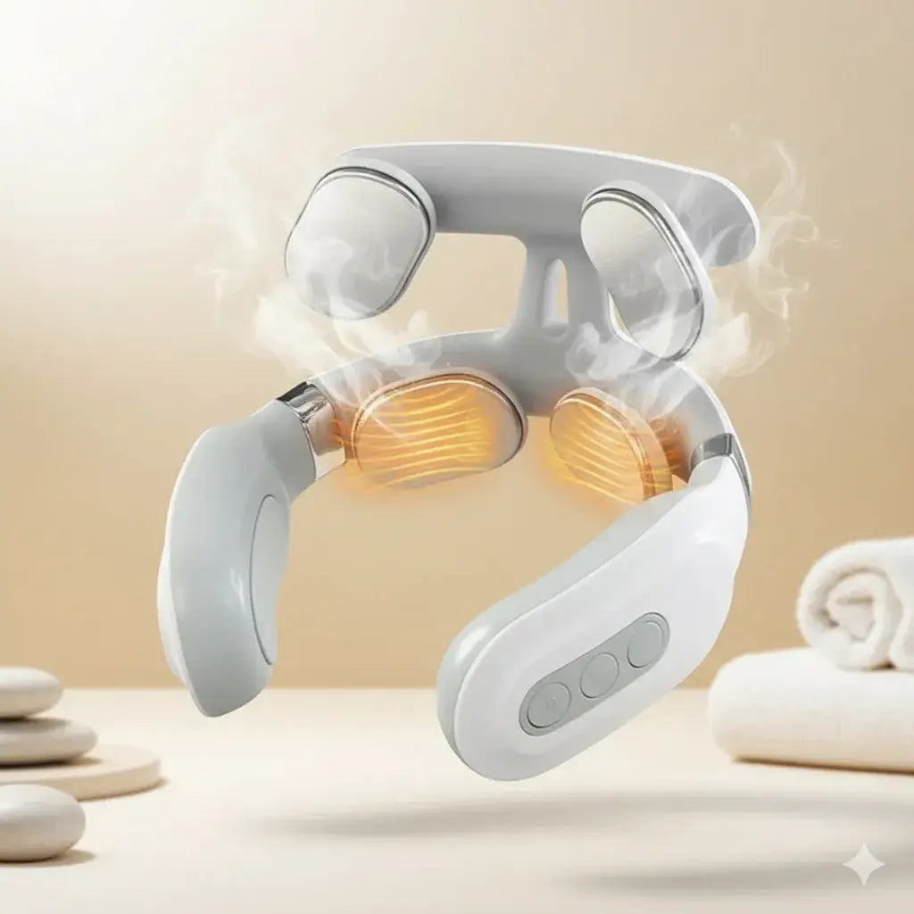Masseur Cervical Intelligent 4 Têtes MIPHESLY – Soulagement Cible et Chaleur Apaisante pour le Cou Meravia bien-être